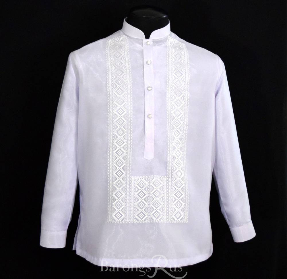 White Barong Tagalog 1081W - Barongs R Us